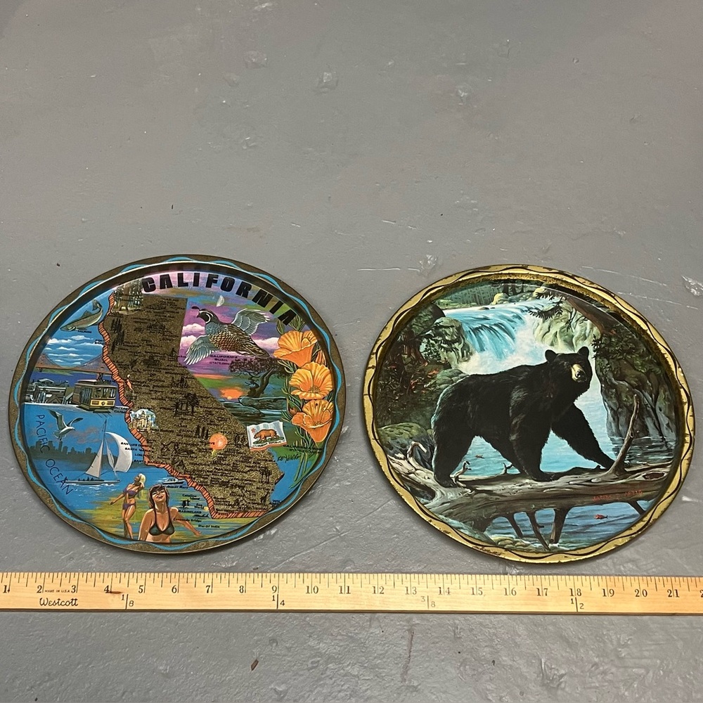 California Themed Decorative Plates Set